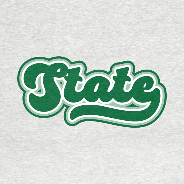 Retro State Script // Michigan Green Pride by SLAG_Creative